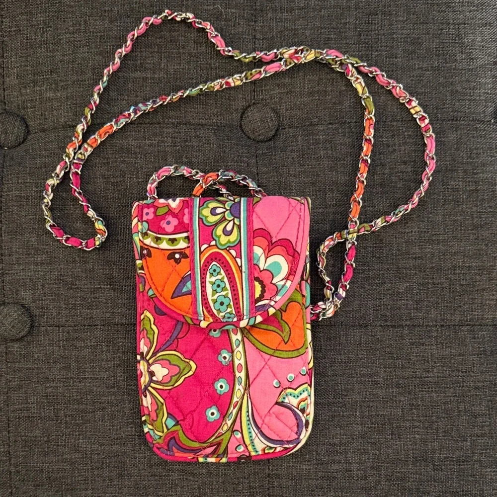 Vera Bradley Pink and Green Floral Bag